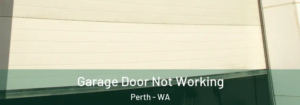  Garage Door Not Working Perth - WA
