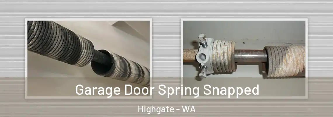 Garage Door Spring Snapped Highgate - WA